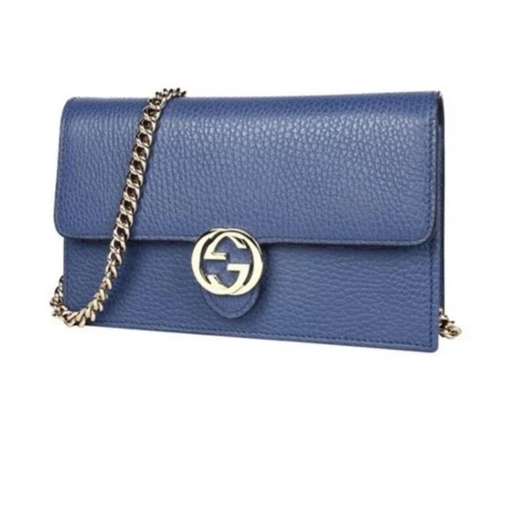 Gucci Marmont GG Bag with Chain Strap. Caspian Blue. - Picture 9 of 11